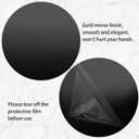 Thyle 12 Pcs 10 Inch Acrylic Round Mirrors for Tables Centerpieces Circle Mirrors Candle Plates for Wall Wedding Table Centerpieces for Baby Shower Party, Thickness 1 mm (Black)
