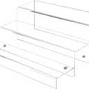 3 Tiers Bar Shelves for Liquor Bottles, 15" Bar Organizer for Countertop, Clear Acrylic Risers Display Racks Stands for Figures Pops Cupcake Perfume Collections (Patent: D1076520S)