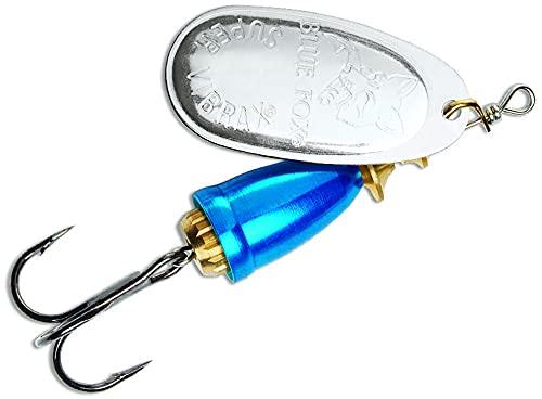 Blue Fox Classic Vibrax 01 Plated 1/8 (Silver/Chrome Blue, Size- 2.38) 2Pack