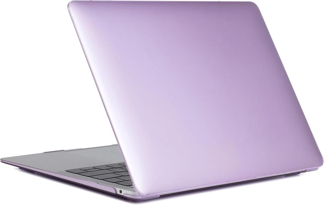 Compatible with MacBook Air 13 Inch A2337 (M1) / A2179 / A1932 (2021 2020 2019 2018 Release) - Snap On Hard Shell Case Cover for MacBook Air 13 Retina Display with Touch ID (Light Purple)