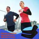 2 Pair Compression Leg Sleeves and Arm Sleeve,UV Protection & Full Leg Coverage,Anti-Slip Silicone Grip,White & Black (M)