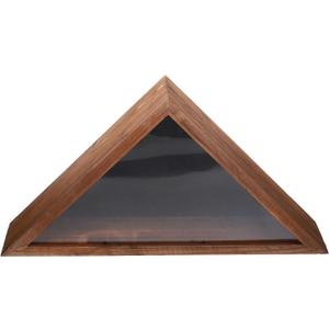 Wooden Triangle Flag Display Case for Country-Style Home Decor Rustic Flag Holder Elegant Wall Decoration for Patriotism and Vintage Charm
