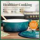 Larder & Vine Enameled Cast Iron 8 qt Dutch Oven Pot with Lid | Bread Baking | Compatible on All Cooktops & Oven Safe to 500 F | Great for Sourdough Bread | Bondi