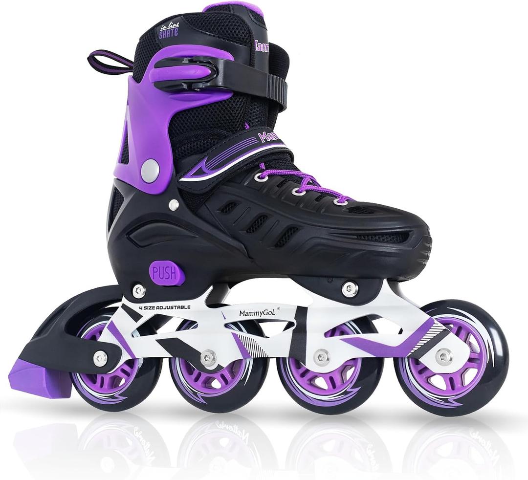 MammyGol Adults Adjustable Inline Skates, Safe and Durable Roller Skates with Giant Wheels, High Performance Professional Skates for Men Women Youth, Xx-large - Adult (XX-Large - Adult (9-11.5 Men/10-12.5 Women))