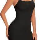 SLIMBELLE Shapewear Dress Slip for Women Tummy Control Adjustable Spaghetti Full Slip Seamless Body Shaper for Under Dresses, Black, Small