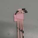 9 PCS Pink Allen Key Set, Cr-V Pink Allen Wrench Set Tools for Women, Long Ball End Hex Key Set, Size 1.5-10mm with Colour-Coding for Home Repair and Ideal Gifts for DIY Enthusiasts