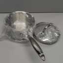 Stainless Steel Saucepan with Glass Lid, 2.0 Quart Multipurpose Sauce Pan, Sauce Pot with for Easy Pour with Ergonomic Handle (Tri-Ply Full Body)