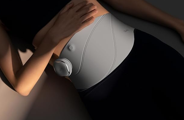 Portable Cordless Heating Pad  Feather-Light Yoga Fabric, Barely-There Comfort, Smart APP Timer, 3 Heat Levels, USB Magnetic Charging, Foldable Design  Ideal Gift for Women & Girls(White)