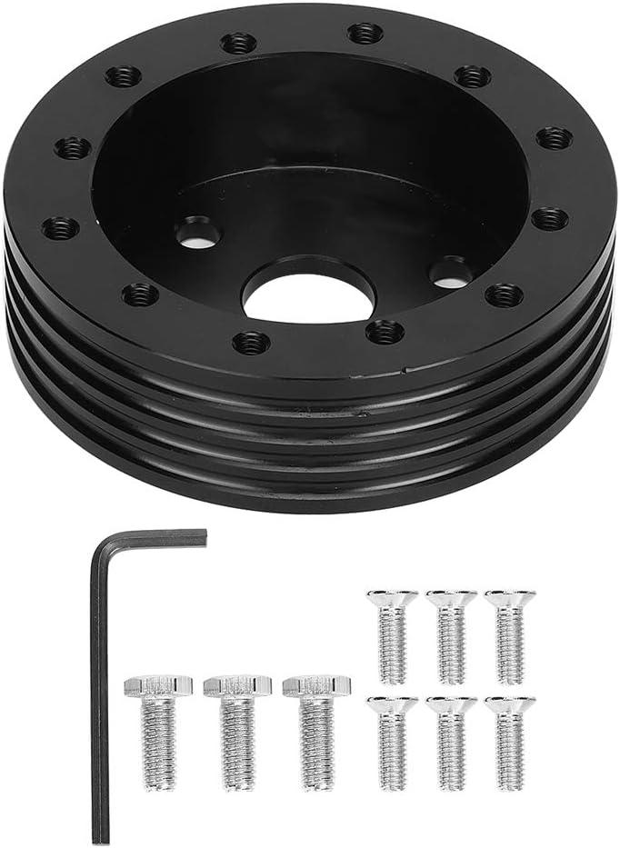 Grant Steering Wheel,Steering Wheel Spacer Grant Gt Adapter,Universal Steering Wheel Hub Kit,1In Aluminum Steering Wheel Hub Spacer For 5 6 Hole Wheels To 3 Hole Adapter(Black)