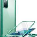 i-Blason Ares Series Designed for Samsung Galaxy S20 FE 5G Case (2020 Release), Dual Layer Rugged Clear Bumper Case with Built-in Screen Protector (MintGreen)