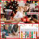 Christmas Pencils Xmas Wood Pencil with Eraser Snowman Pencils Santa Elk Assorted Christmas Stationery Pencil, 8 Styles(72)