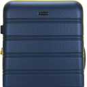Rockland Melbourne Hardside Expandable Spinner Wheel Luggage, Checked Large 28", Navy