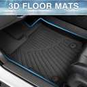 Mixsuper F150 Floor mats-Floor mat for Ford F-150 2015-2026 | F150 Lightning 2022-2025 SuperCrew (Rear w/o Fold Flat Storage)All Weather TPE Floor Liners Protection for F150 Accessories,Car Mats,Black