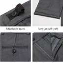 Boys' 6-Piece Formal Slim Fit Suit Set, Vest, Pants, Dress Shirt, Tie, Pocket Square, and Bow Tie (Black, Size 14)