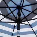 Blissun 9' Outdoor Patio Umbrella, Outdoor Table Umbrella, Yard Umbrella, Market Umbrella with 8 Sturdy Ribs, Push Button Tilt and Crank