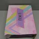 LIKU Quad Roller Skates for Girl and Women with All Wheel Light Up,Indoor/Outdoor Lace-Up Fun Illuminating Roller Skate for Kid (J12-J13, Shiny)