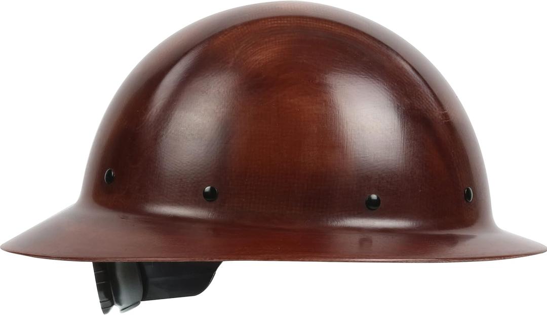 Dynamic WolfJaw Fiberglass Full Brim Hard Hat with Wheel Ratchet (Natural)