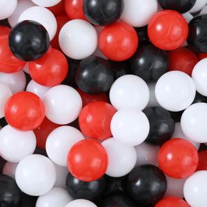 Ball Pit Balls Plastic Balls for Ball Pit Phathalate Free BPA Free Plastic Balls 100pcs 2.2" Set for Toddlers for Play Tent Tunnel (Black+White+Red)