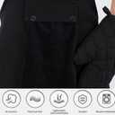 Premium Kitchen Chef Apron Star Set: Kitchen Apron & Oven Mitt/Pot Holder & Towel (Black)