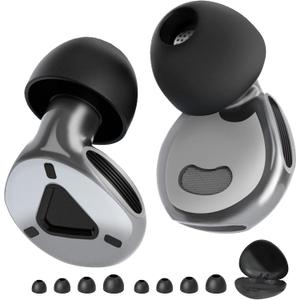 Ear Plugs for Sleeping Noise Cancelling, Ultralight Reusable Sleep Earplugs with 8 Ear Tips,Silicone Hearing Protection Ear Plugs for Concert and Travel,Focus,Soft Earplugs for Sleep(Dark Gold)