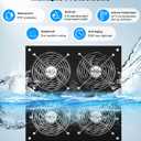 Solar Exhaust Fan for Chicken Coop with 25W Solar Panel & 4-Pack High-Speed Brushless DC Fans, Solar Powerd Shed Ventilation Fan for Chicken Coops, Greenhouses, Sheds, Pet Houses