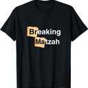 Happy Passover Breaking Matzah Afikoman Family Seder Pesach T-Shirt (Black, 3XL)