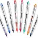 Uniball Vision Elite Rollerball Pens, Micro Point (0.5mm), Assorted Colors, 8 Pack