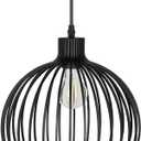 LEDVANCE Sylvania 11" Pendant Light Fixture, 1-Bulb, Adjustable Heigh with Accessories, Hardwire, Black Matte Finish - 1 Pack (63591)