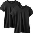 Gildan Womens Softstyle Cotton T-Shirt, Style G64000l, Multipack (Black, M)