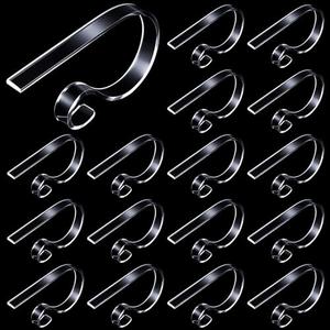 Jetec Christmas Clear Stocking Holder Hooks Acrylic Mantle Hangers Non Slip Christmas Stocking Clips Holiday Garland Hooks for Fireplace Home Kitchen Mantel (13 Pieces)