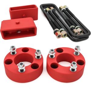 3 Inch Front 2 Inch Rear Leveling Lift Kit for 2005-2022 Nissan Frontier 2WD/4WD - Grade A Coating Strut Spacer Suspension Leveling Kit for Nissan Frontier Pickup Trucks, Wrinkle Red