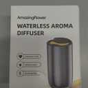 Waterless Diffuser for Essential Oil, Smart Car Air Freshener Diffuser with 3 Mist Grades & 3 LED Light Colors, Auto On/Off, Rechargeable Scent Air Machine (Titanium)