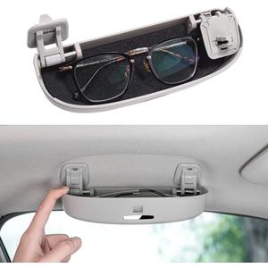 Thenice Glasses Holder Sunglasses Case Grab Hnadle Storage Box Compatible with Honda Civic Accord CR-V HR-V Acura Integra Insight, for Toyota Camry Corolla -Gray