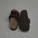 Unisex Cork Footbed Slide Sandal, Arch Support Summer Outdoor Sandals with Adjustable Buckle for Women and Men (8-8.5 Women/6.5-7 Men, Brown)