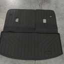 Large Cargo Liner for 2024-2025 Mazda CX90 6 Seater (50/50 Split Folding Rear Seat),TPE All Weather Protection Trunk Mat with Velcro Rear Seats Backrest 43" x 45" (Black)