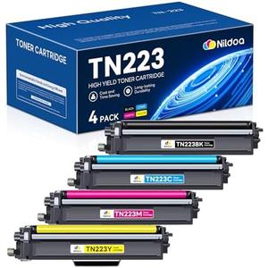 TN-223 TN223BK/C/M/Y Toner Cartridge Replacement for Brother TN223 TN 223 TN2234PK TN-223BK/C/M/Y Ink Cartridge, TN223 Black/Cyan/Magenta/Yellow Toner Cartridges Set
