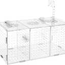 Fish Breeding Box, Acrylic Isolation Box Aquarium Hatchery Incubator with Suction Cups for Newborn Fry, Shrimp, Guppy, Clownfish, Aggressive Fish, 11.5" x 6" x 6"