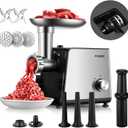 Electric Meat Grinder, 3200W Max Heavy Duty Stainless Steel Meat Mincer with 2 Blades, 3 Grinding Plates, 3 Sausage Stuffer Tubes & Kubbe Kit for Home & Kitchen & Deer Meat Processing Using