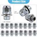 M14x2.0 Lug Nuts for Ford F150 2004-2014,Wheel Accessories Parts Set of 24 OEM 14mmx2.0 Chrome One-Piece Lug Nuts, Compatible with 2003-2014 Expedition, 2009-2014 Lobo, 2003-2014 Navigator