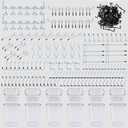 248PCS Pegboard Accessories Organizer Kit,1/8 and 1/4 inch Pegboard Hooks Assortment, Pegboard Bins, Metal Hooks for Hanging Storage (Transparent)