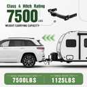 ALMULOO Trailer Tow Hitch 2 Inch Receiver Class 4 Compatible with 2022-2026 Jeep Grand Cherokee 2021-2026 Jeep Grand Cherokee L
