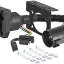 CURT 55774 Dual-Output Vehicle-Side 7-Pin, 4-Pin Connectors, Factory Tow Package and USCAR Socket Required
