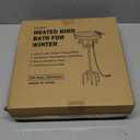 Heated Bird Baths for Outdoors for Winter, Lovppy 100W Heated Bird Bath Water Heater with Thermostatically Controlled, Heated Bird Baths Bowl with Metal Stake for Outside Garden Patio Yard (Blue)