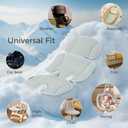 Momcozy Breathable Stroller Seat Liner | Universal Adjustable Soft Pad | Soft & Dry Comfort | Detachable 2-Piece Feel Cooling-Touch Cushion | Fits Strollers, High Chair, Bassinet, Swing