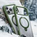 TORRAS Ostand Q3 Spin for iPhone 17 Pro Case with 360 Magnetic Stand, Fit for MagSafe, Built-in Kickstand, 4X Military-Grade Shockproof Phone Case for iPhone 17 Pro, Camera Control, Alpine Green