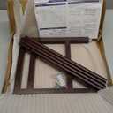 Haddockway Bamboo Shoe Rack for Closet, Free Standing Shoe Organizer with Smooth Round Rods & Convenient Handles, Stackable Shoe Storage Shelf for Entryway, Hallway(Brown, 2-Tier(Small))