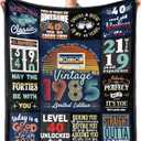 Kesidilo 40th Birthday Gifts for Him, 1985 Birthday Blanket, 40th Birthday Gifts for Men Funny, Mens 40th Birthday Gift Ideas, 40 Year Old Gifts for Men