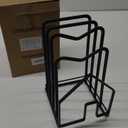 SUNFICON Cutting Board Rack Chopping Board Organizer Stand Holder Kitchen Countertop Pots Pan Lids Rack Organizer Flat Steel 4.92 x 5.7 x 8.47 in. Black