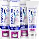 Sensodyne Clinical White Toothpaste Clinically Proven Whitening for Sensitive Teeth, Stain Protector, 3.4 oz x 3