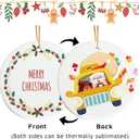 Sublimation Ornament Blanks for Christmas Tree Decor - Double Sided DIY Handmade Crafts (25)